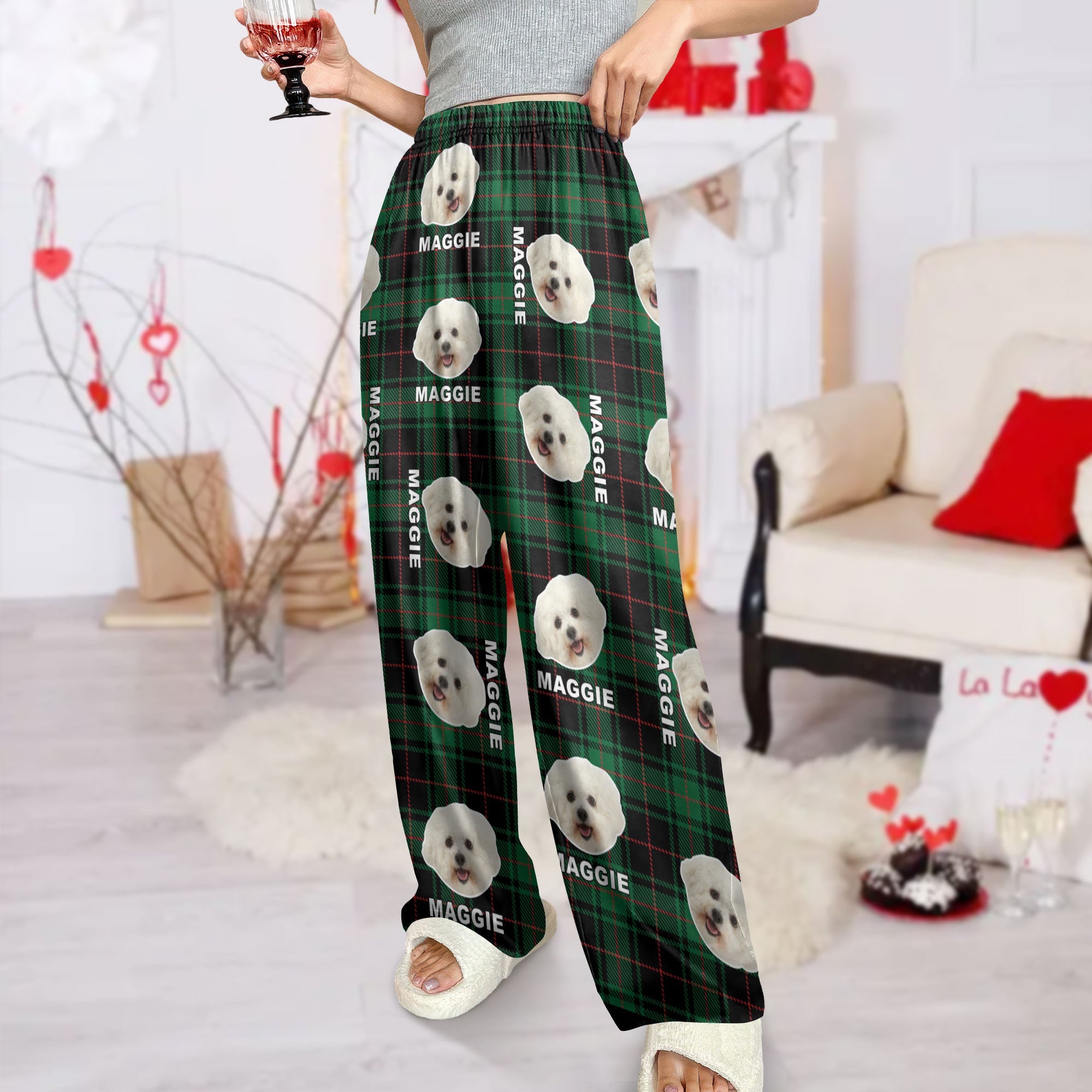 Custom Pet Photo Flannel Style - Personalized Pajamas For Dog Cat Lovers