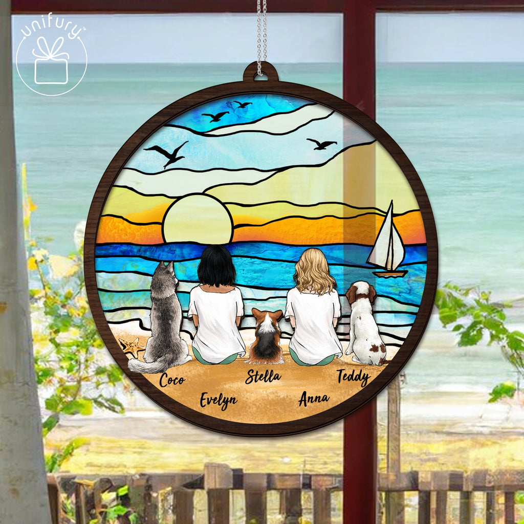 Beach Suncatcher Ornament - Personalized Dog Cat Gifts - Christmas Pet Lovers