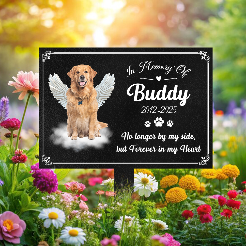 Custom Photo Dog Loss - Memorial Garden Stake Personalized Tribute