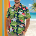 Custom Funny Golfer Face Tropical Hawaiian Shirt - Personalized Gift For Golfer