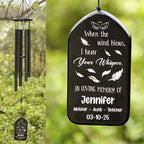 Custom Pet Memorial Wind Chimes - When The Wind Blows I Hear Your Whisper