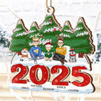 2025 Christmas Family A Whole Lot Of Love - Personalized Wooden Cutout Ornament