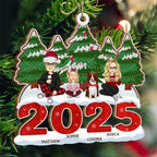 2025 Christmas Family A Whole Lot Of Love - Personalized Wooden Cutout Ornament