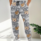Custom Face Cute Best Dad Ever - Sweatpants For Father's Day Gift