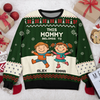Personalized This Mommy Belongs To Ugly Sweater - Custom Family Christmas Sweater