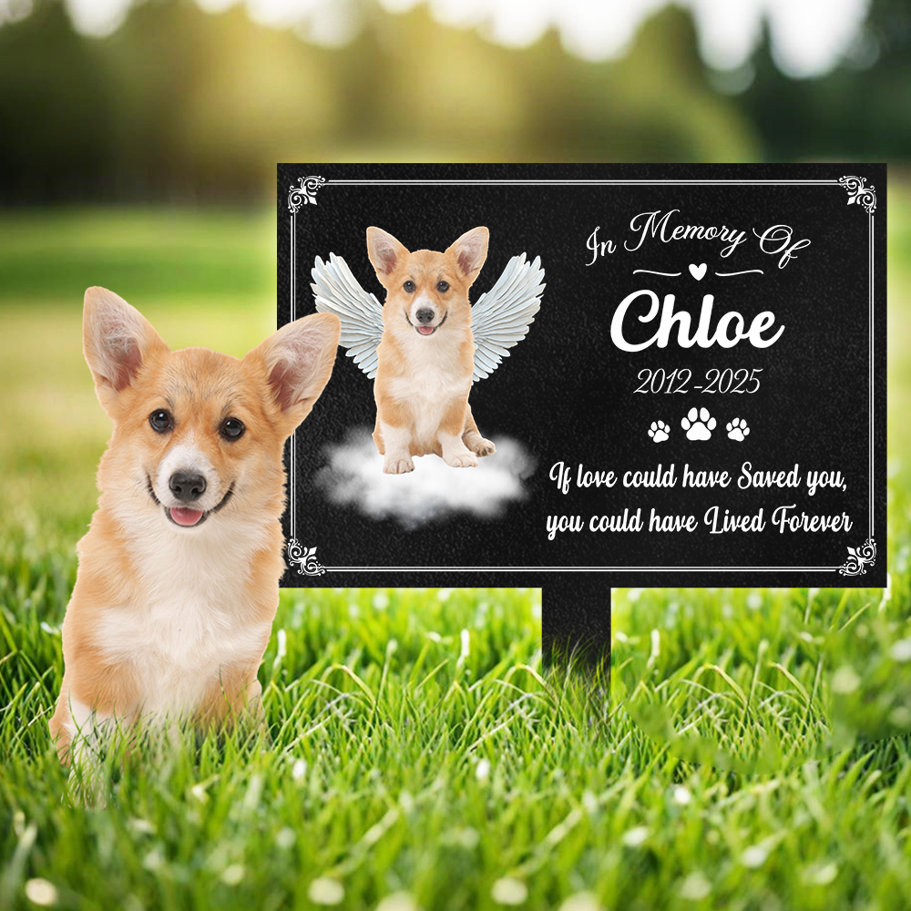 Custom Photo Dog Loss - Memorial Garden Stake Personalized Tribute