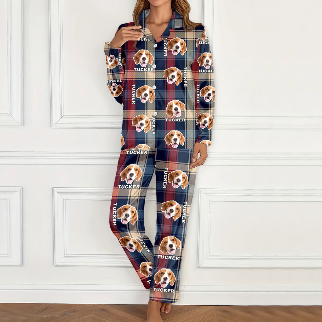 Custom Pet Photo Flannel Style - Personalized Pajamas For Dog Cat Lovers