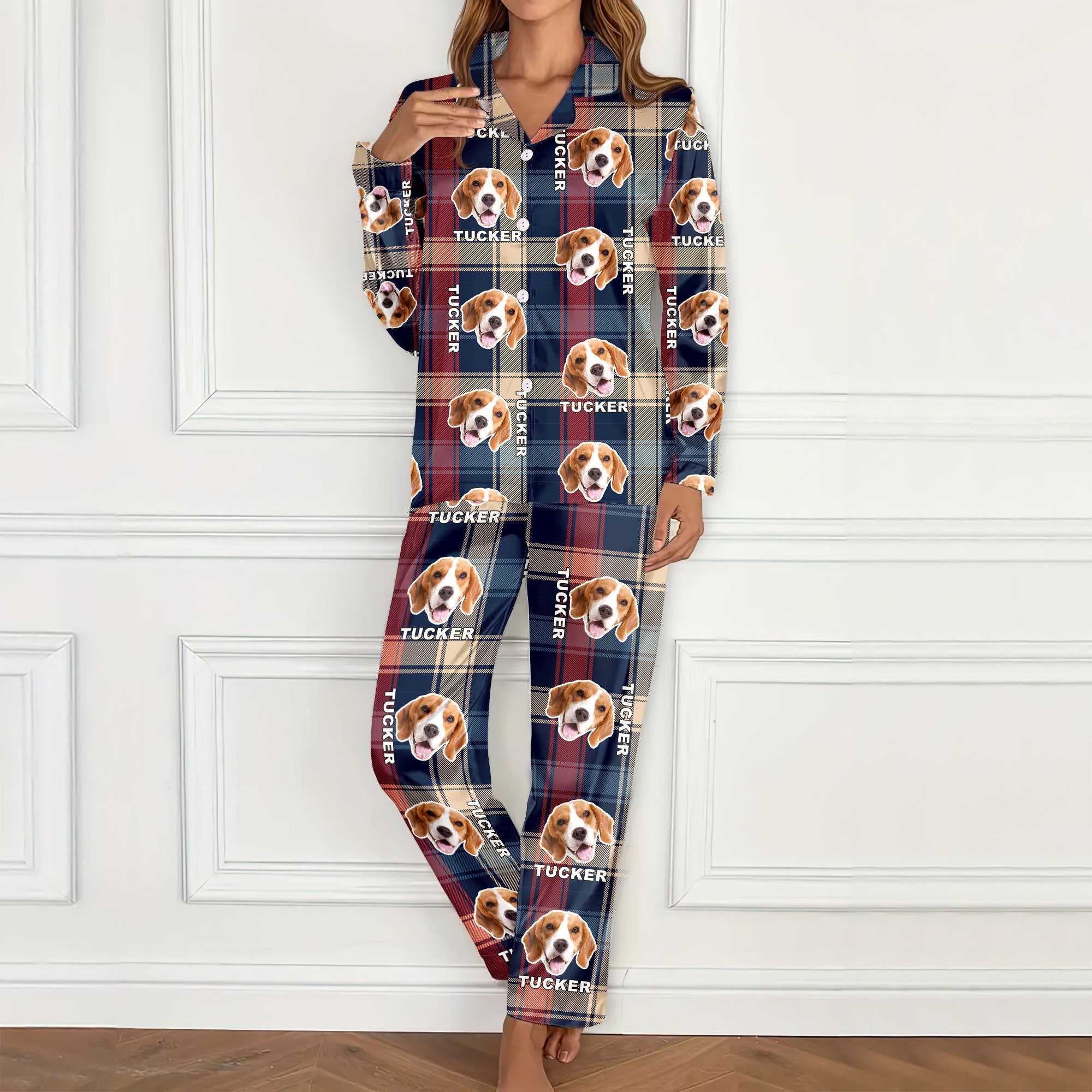 Custom Pet Photo Flannel Style - Personalized Pajamas For Dog Cat Lovers