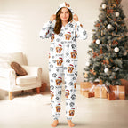Custom Photo With Dog Cat Paw - Onesie Pajamas For Dog Lovers