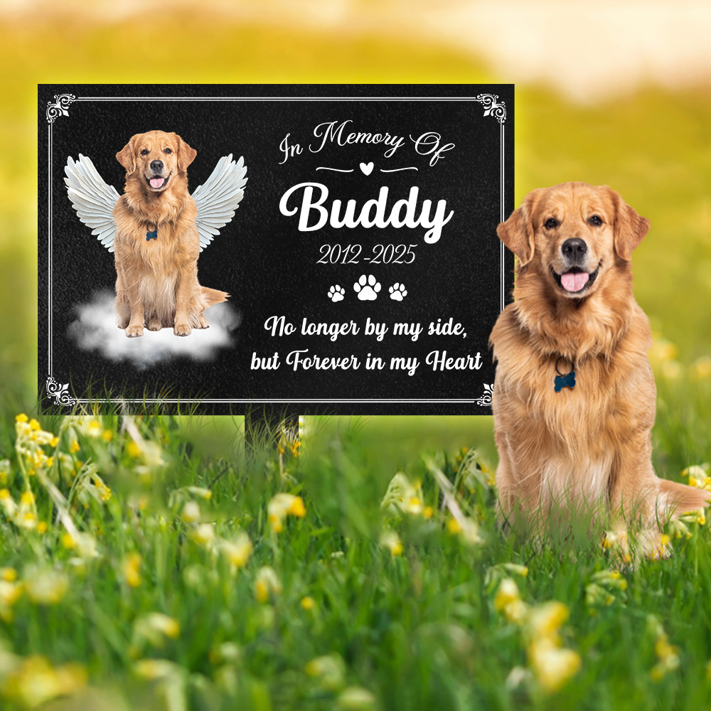 Custom Photo Dog Loss - Memorial Garden Stake Personalized Tribute Secondary image