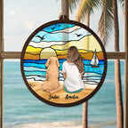Beach Suncatcher Ornament - Personalized Dog Cat Gifts - Christmas Pet Lovers