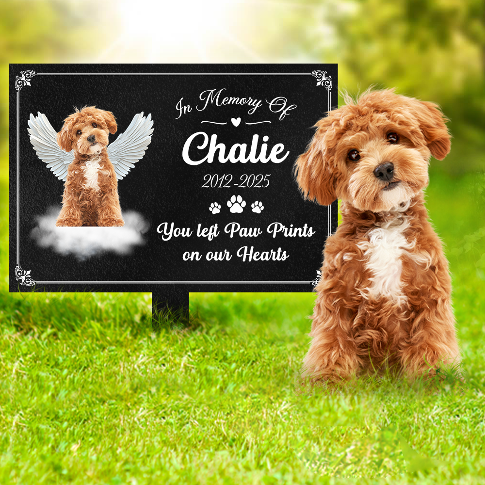 Custom Photo Dog Loss - Memorial Garden Stake Personalized Tribute