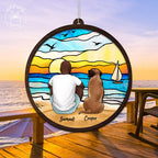 Beach Suncatcher Ornament - Personalized Dog Cat Gifts - Christmas Pet Lovers