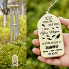 Custom Pet Memorial Wind Chimes - When The Wind Blows I Hear Your Whisper