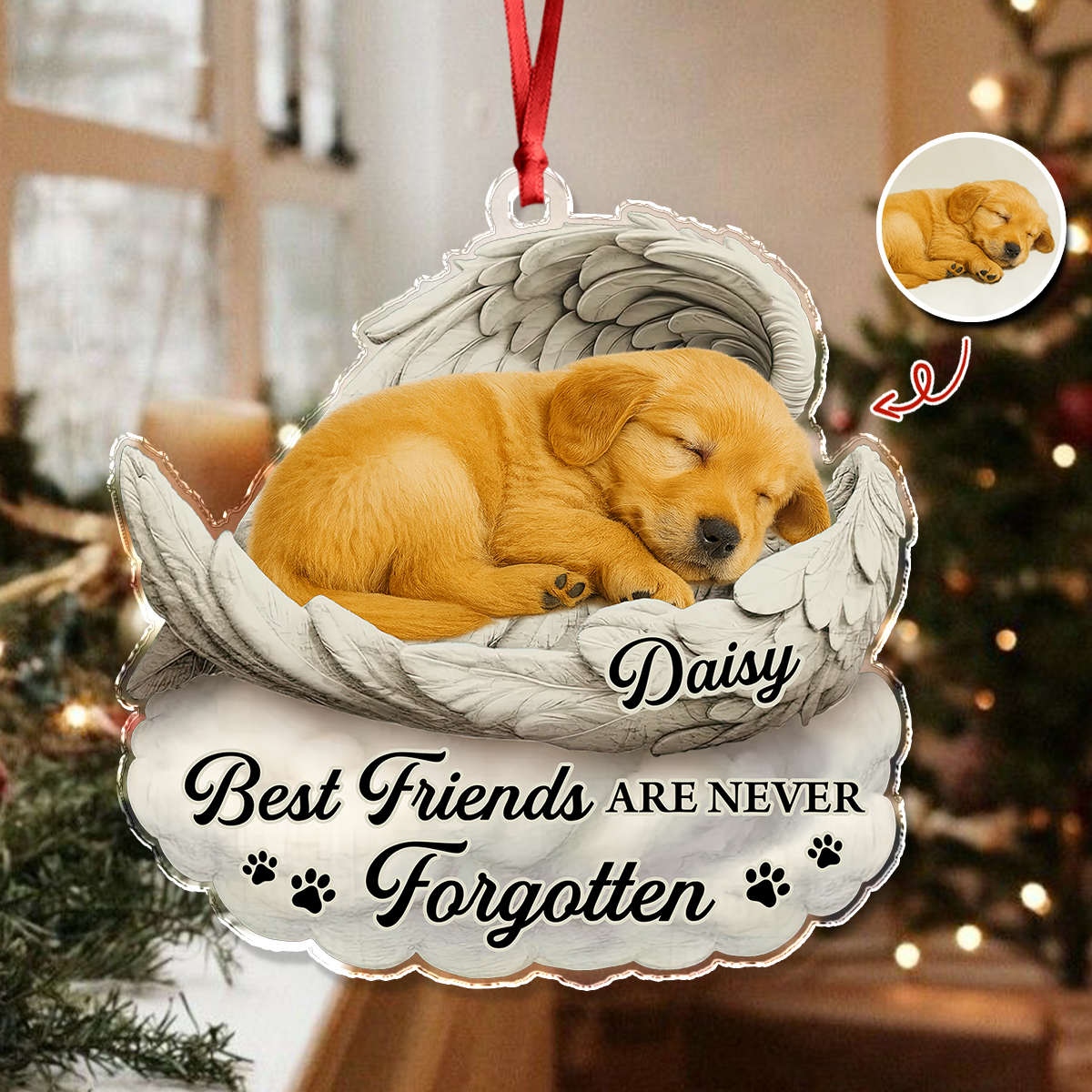 Custom Photo You Would Have Lived Forever - Pet Memorial Acrylic Ornament