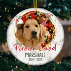 Custom Pet Memorial Ceramic Ornament - Forever Loved | Personalized Photo Gift