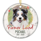 Custom Pet Memorial Ceramic Ornament - Forever Loved | Personalized Photo Gift