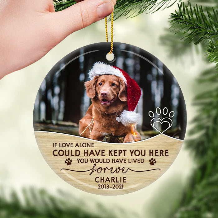 Custom Pet Memorial Ceramic Ornament - You Would Have Lived Forever | Personalized Photo Gift Secondary image