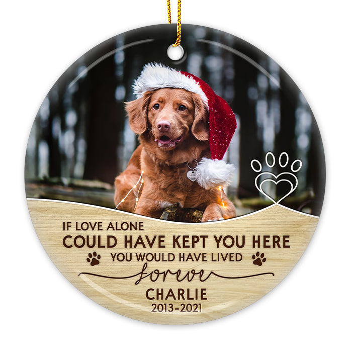 Custom Pet Memorial Ceramic Ornament - You Would Have Lived Forever | Personalized Photo Gift