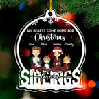 Custom Photo Snow Globe Acrylic Ornament - All Hearts Come Home For Christmas | Personalized Gift