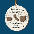 Custom Long Distance 2-Layer Wood Ornament - We Will Always Be Connected By Heart | Personalized Gift