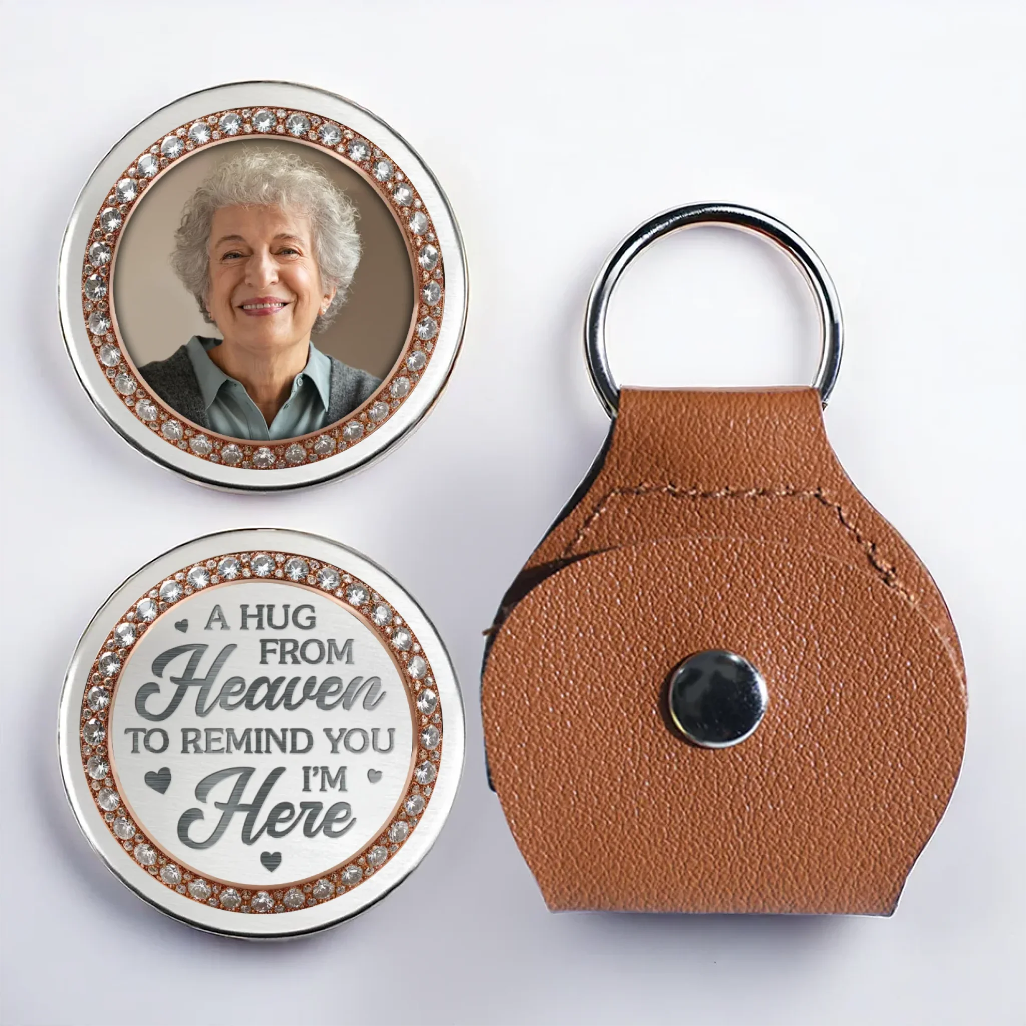 Custom Photo Pocket Hug - Personalized Memorial Sympathy Gifts For Loss Of Mom, Dad - In My Heart, Always With You Secondary image