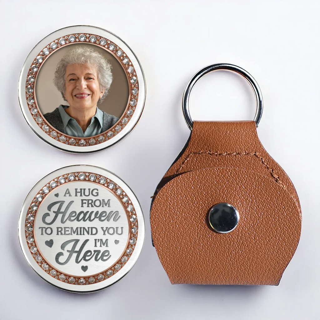 Custom Photo Pocket Hug - Personalized Memorial Sympathy Gifts For Loss Of Mom, Dad - In My Heart, Always With You