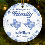 Custom Long Distance Ceramic Ornament - No Map Can Measure Love | Personalized Gift