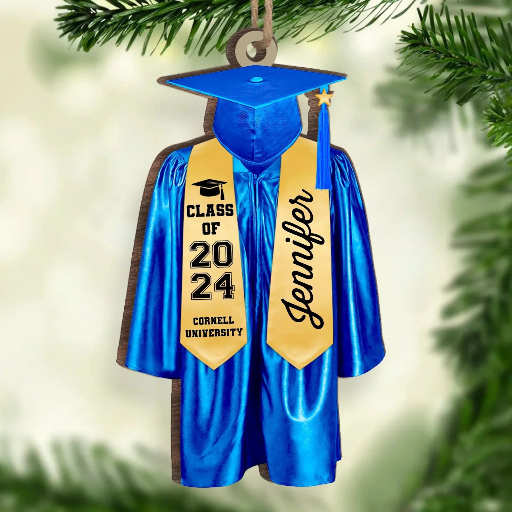 Custom Wood Acrylic Ornament - Be The Best Of Whatever You Are | Personalized Gift Secondary image