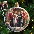 Custom Photo Acrylic Ornament - Family Makes Christmas Magical | Personalized Gift