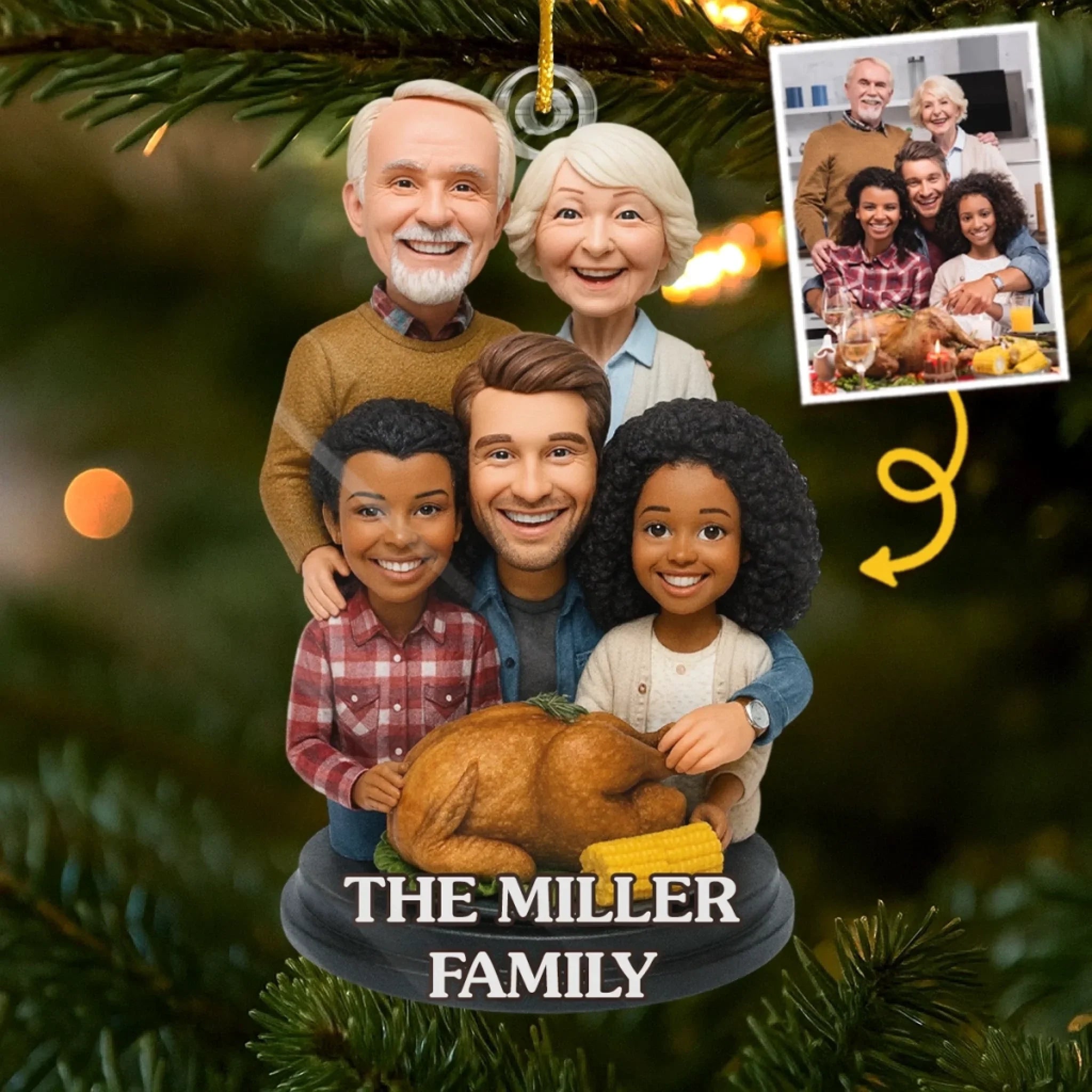 Custom Photo Acrylic Ornament - Personalized Christmas Birthday Gifts For Mom, Dad, Brother, Sister, Kids - Where Love Always Belongs Main image