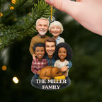 Custom Photo Acrylic Ornament - Personalized Christmas Birthday Gifts For Mom, Dad, Brother, Sister, Kids - Where Love Always Belongs