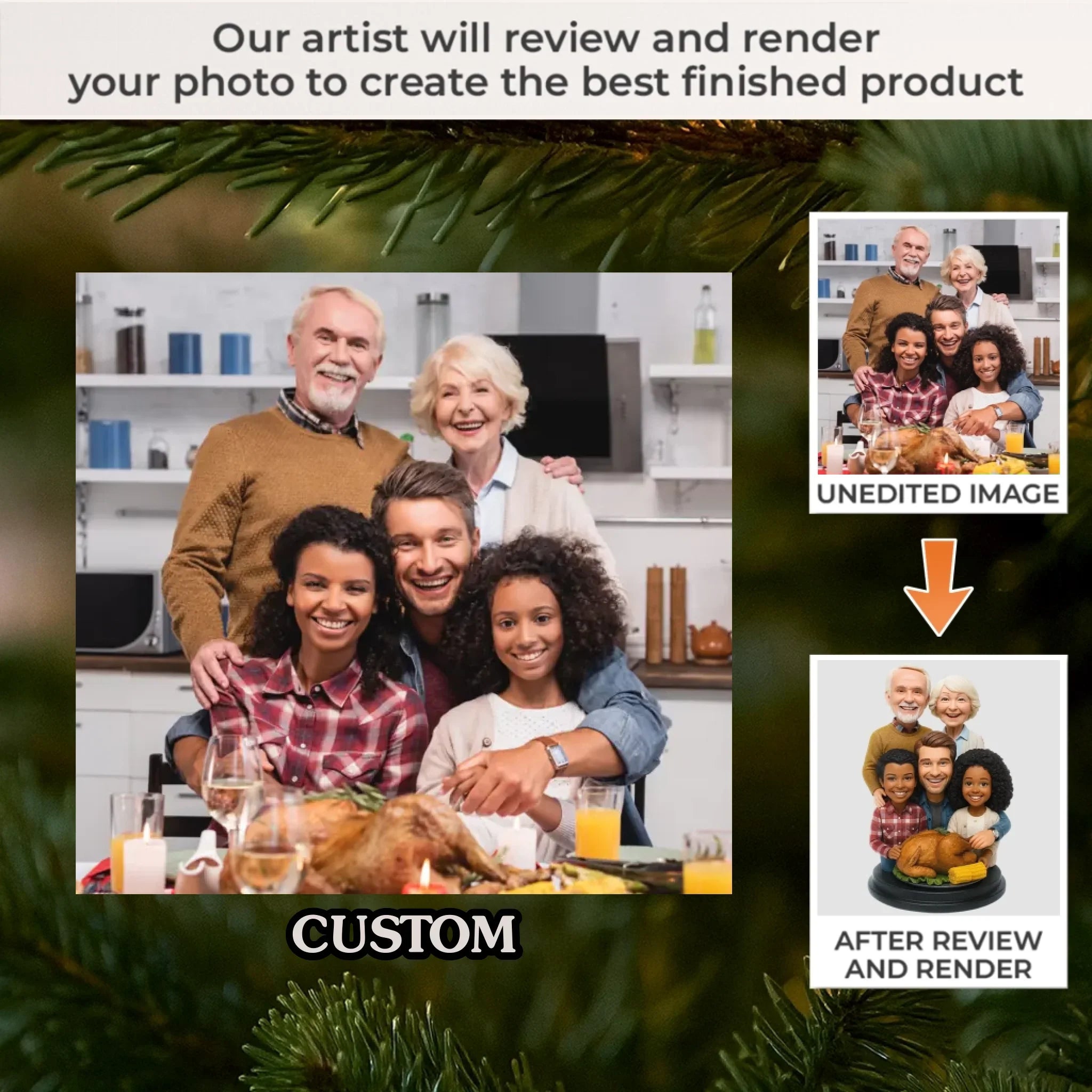 Custom Photo Acrylic Ornament - Personalized Christmas Birthday Gifts For Mom, Dad, Brother, Sister, Kids - Where Love Always Belongs Secondary image