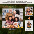 Custom Photo Acrylic Ornament - Personalized Christmas Birthday Gifts For Mom, Dad, Brother, Sister, Kids - Where Love Always Belongs