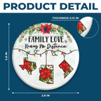 Custom Long Distance Ceramic Ornament - Never Apart Always Family | Personalized Gift
