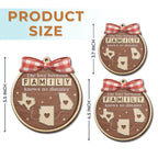 Custom Long Distance Wood Ornament - Family Ties Know No Miles | Personalized Gift