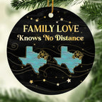 Custom Long Distance Ceramic Ornament - Wherever We Are Love Finds The Way | Personalized Gift
