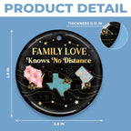 Custom Long Distance Ceramic Ornament - Wherever We Are Love Finds The Way | Personalized Gift