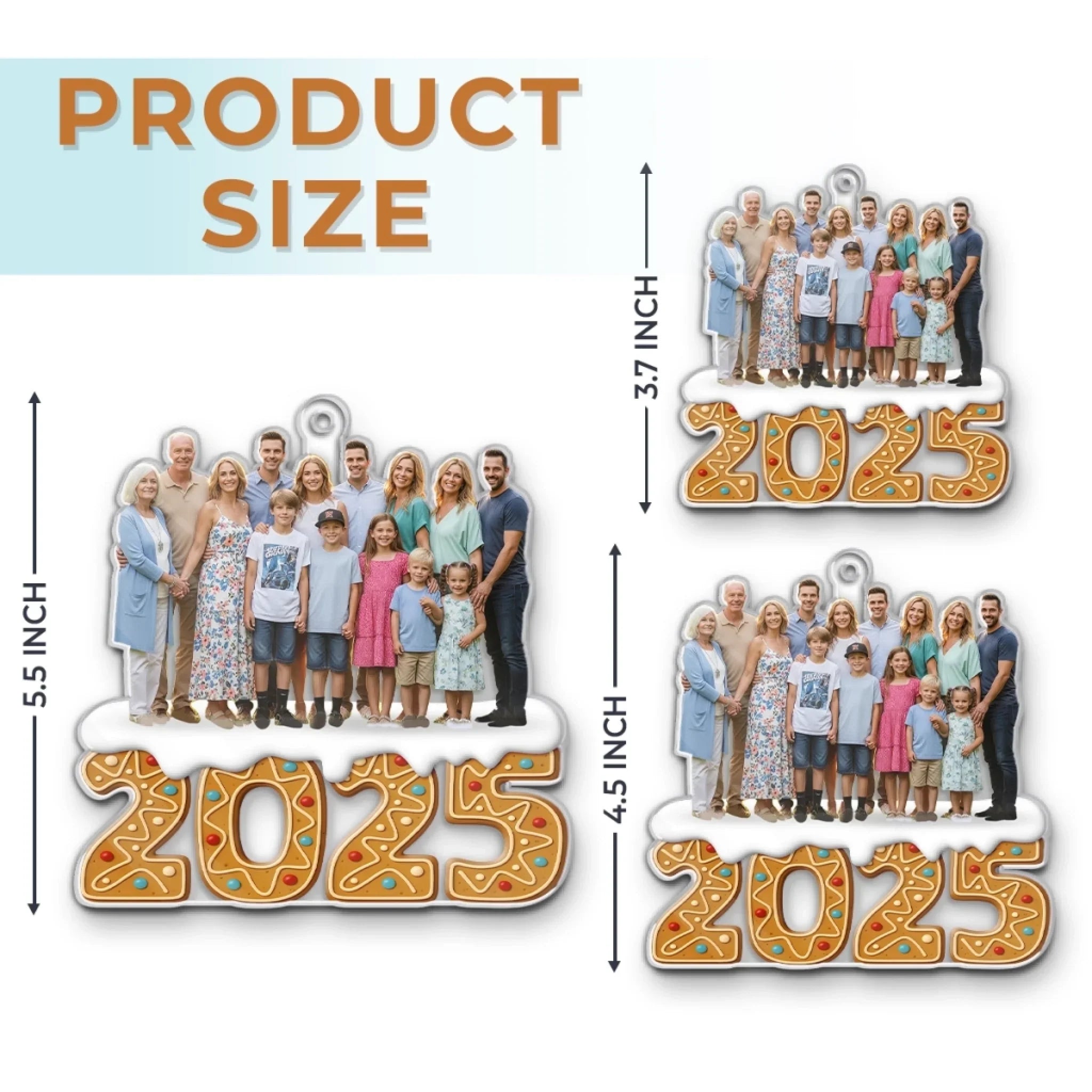 Custom Photo Acrylic Ornament - Wrapped In Love | Personalized Gift