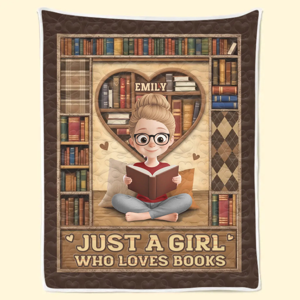 Custom Photo Blanket - Book Love Never Ends | Personalized Gift For Book Lovers