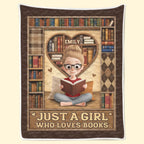 Custom Photo Blanket - Book Love Never Ends | Personalized Gift For Book Lovers