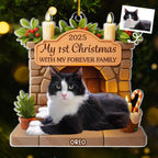 Custom Photo Pet First Christmas Acrylic Ornament - Pets Make Life Brighter | Personalized Gift