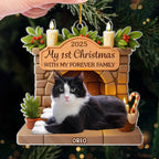 Custom Photo Pet First Christmas Acrylic Ornament - Pets Make Life Brighter | Personalized Gift