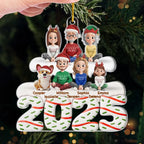 Custom Photo Acrylic Ornament - Holiday Hearts Family Smiles | Personalized Gift For Family & Pet Lovers
