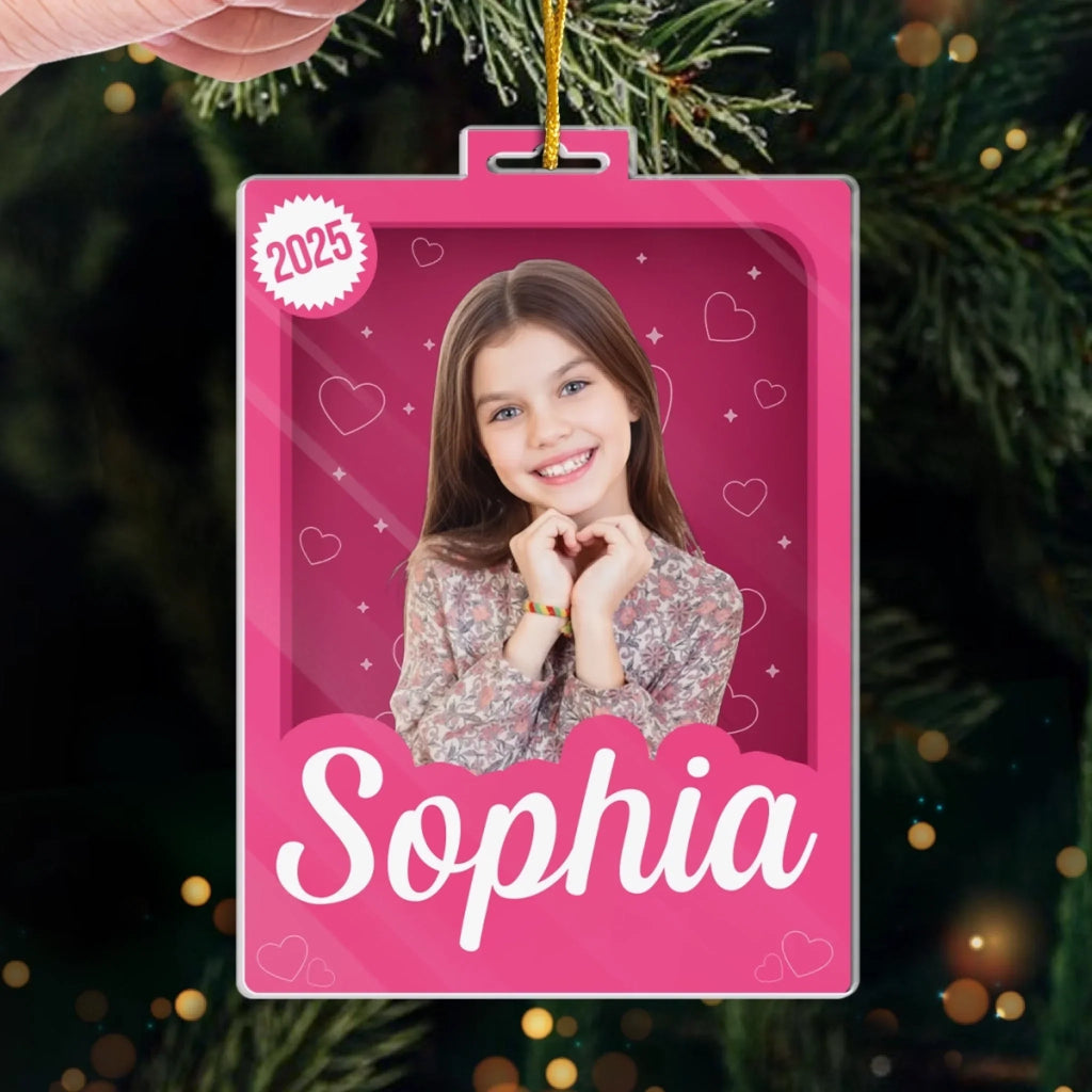 Custom Photo Toy Box Acrylic Ornament - Twinkle Twinkle Christmas Star | Personalized Gift