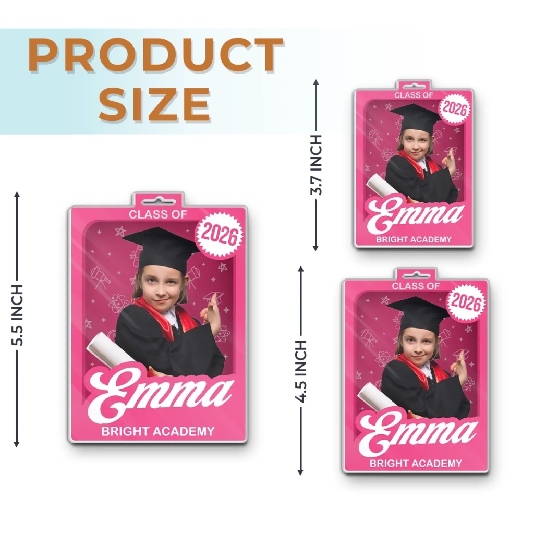 Custom Photo Toy Box Acrylic Ornament - From Here You Rise | Personalized Graduation Gift