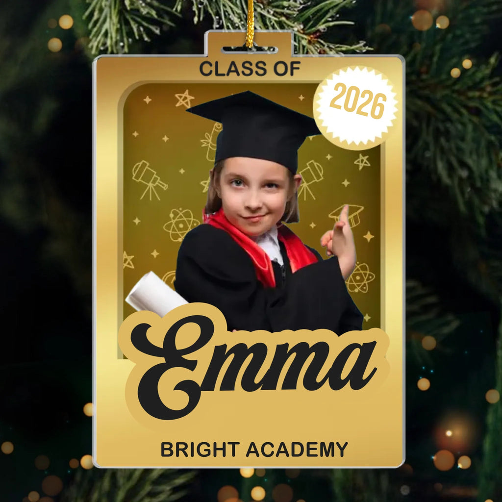 Custom Photo Toy Box Acrylic Ornament - From Here You Rise | Personalized Graduation Gift