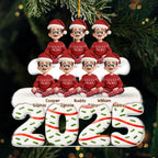 Custom Photo Acrylic Ornament - Holiday Hearts Family Smiles | Personalized Gift For Family & Pet Lovers