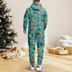 Custom Photo With Dog Cat Paw - Onesie Pajamas For Dog Lovers