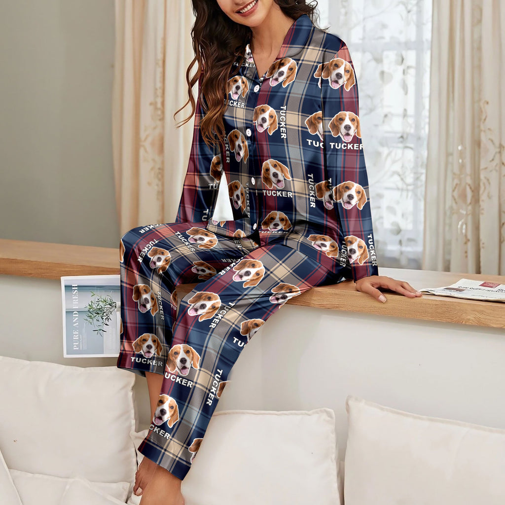 Custom Pet Photo Flannel Style - Personalized Pajamas For Dog Cat Lovers